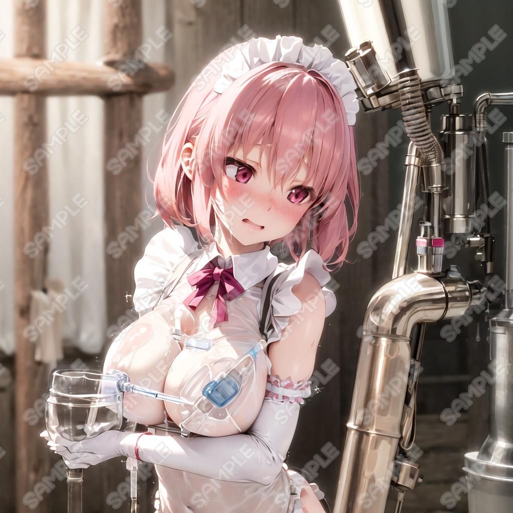 おっぱいフェチ  乳搾り工場メイド編（橙・赤・ピンク） 画像10