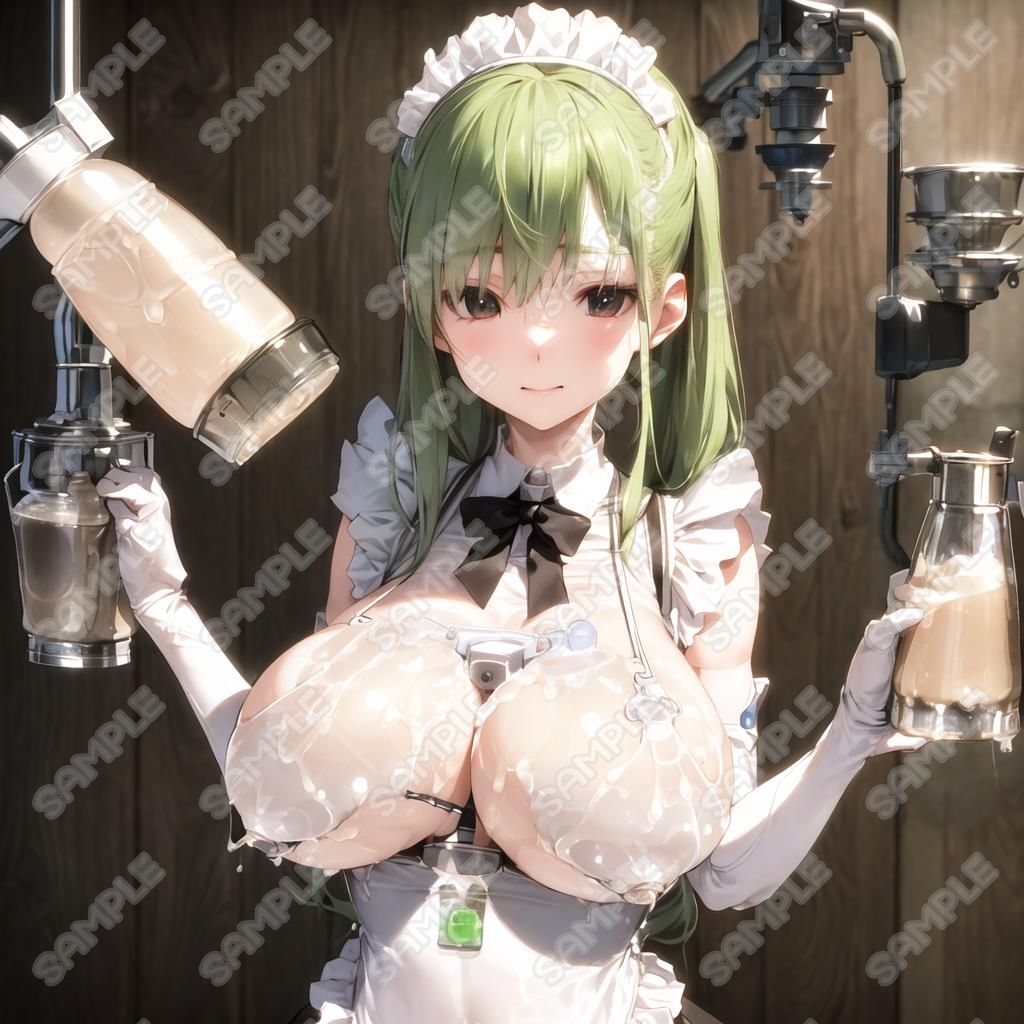 おっぱいフェチ 乳搾り工場メイド編(紫・青・緑・ほか) 画像7