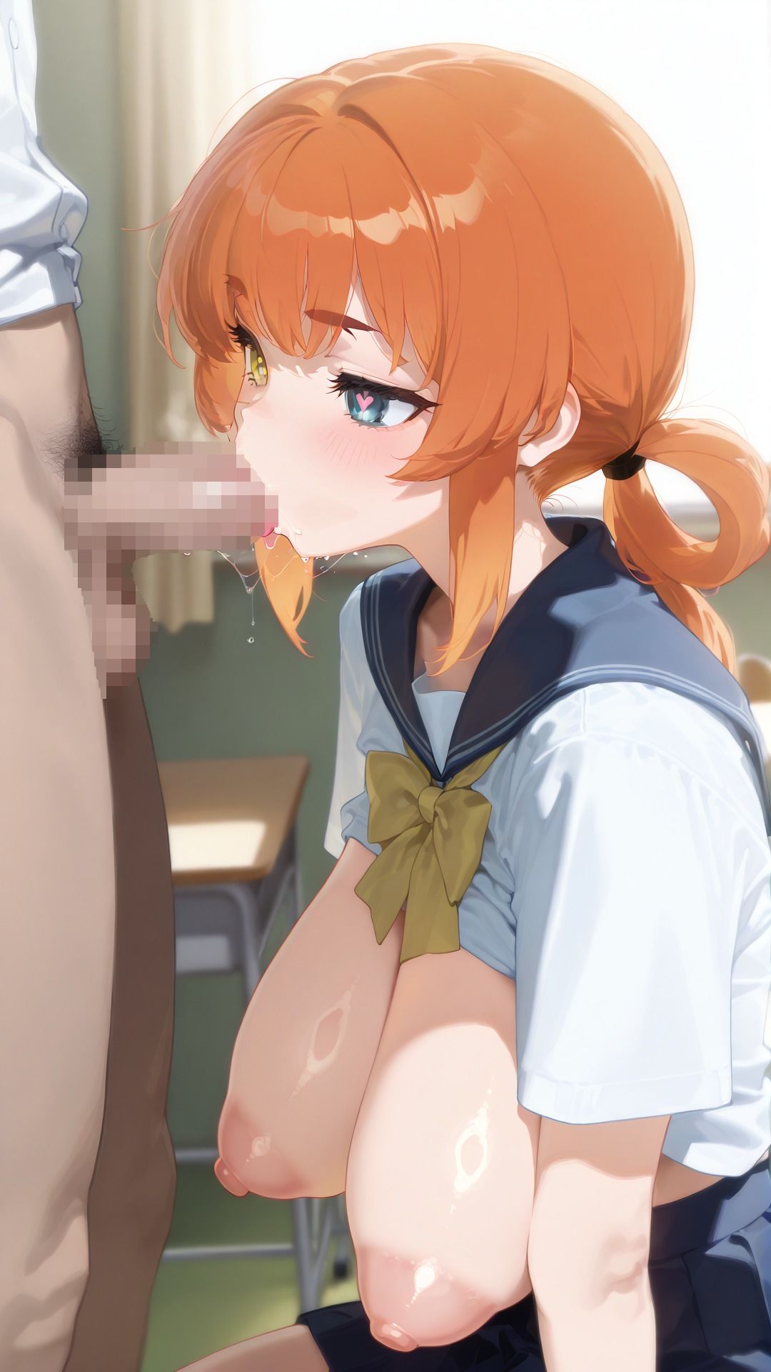 巨乳学生10人大おフェラ祭開催！えっちなおっぱいしている女の子のお口にパコパコ！！爆乳縦乳で幸せいっぱいエッチ学生集合！ 画像8