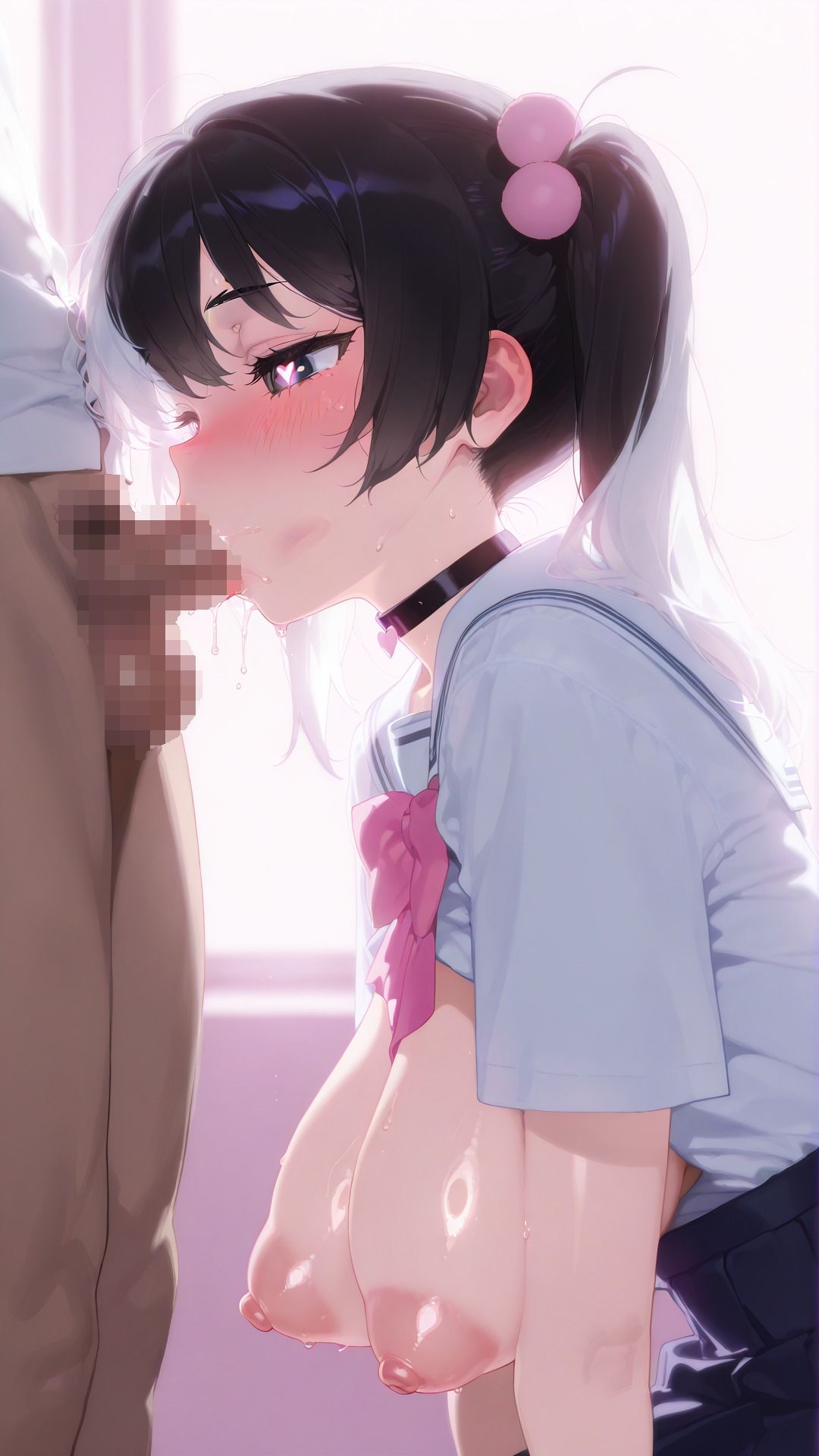 巨乳学生10人大おフェラ祭開催！えっちなおっぱいしている女の子のお口にパコパコ！！爆乳縦乳で幸せいっぱいエッチ学生集合！ 画像9