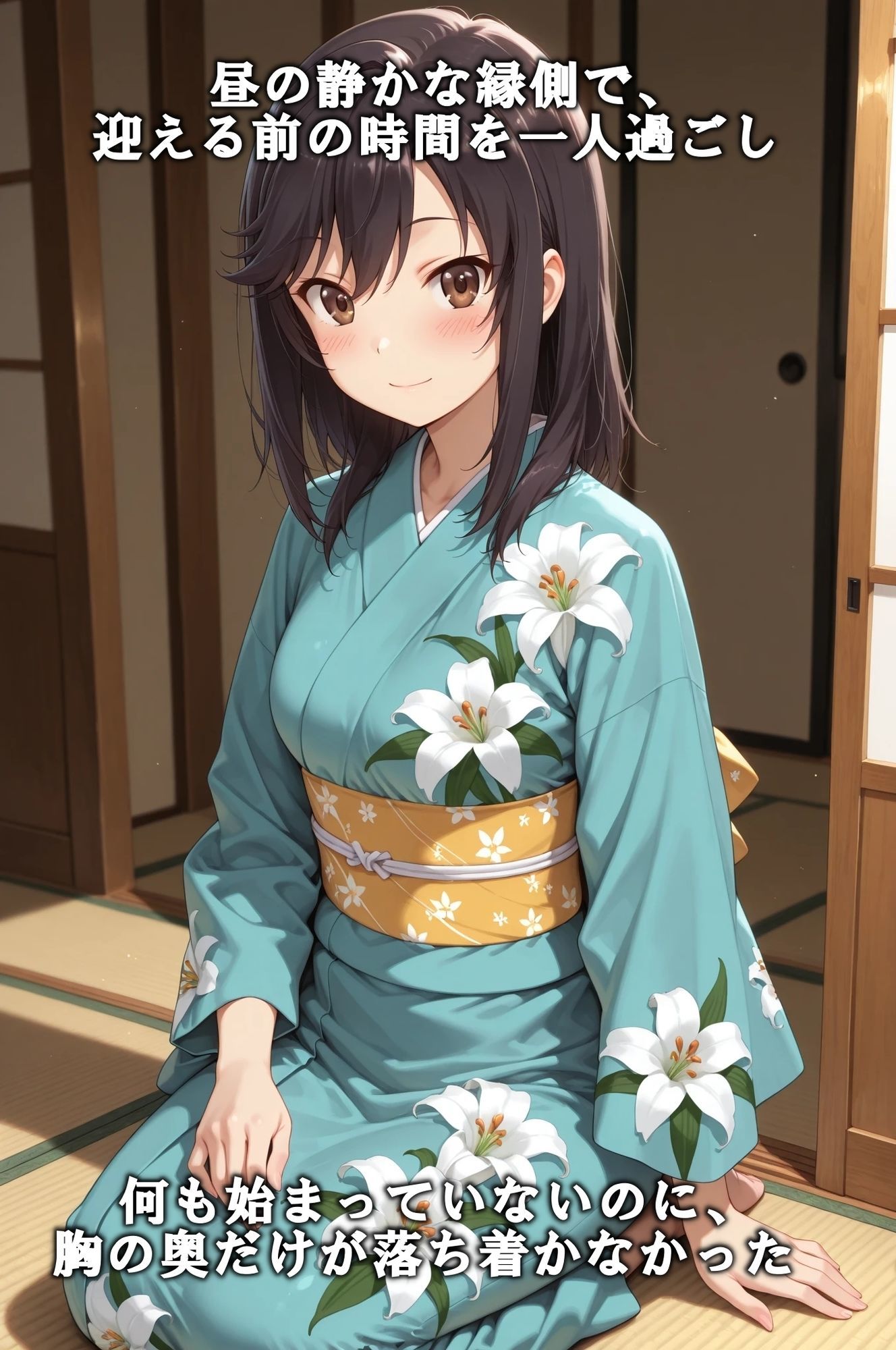 サンプル画像1:AIイラストCG集123おもてなし亭 Vol.2 蛍小町（イラスト集）(ドンガラAI美少女イラスト支部) [d_724036]