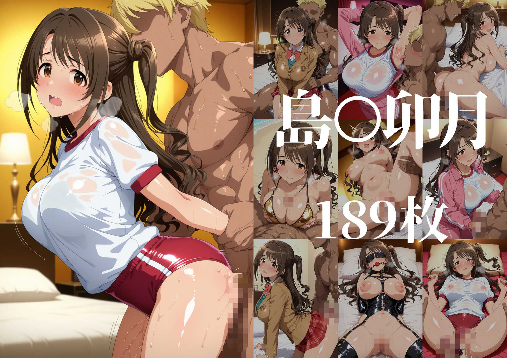 【AI/500枚】堕ちたシンデレラ 〜渋○凛と島○卯月がギャル男に寝取られメスになるまで〜 ［4K相当高画質/制服/体操着/ボンデージ/NTR］ サンプル5