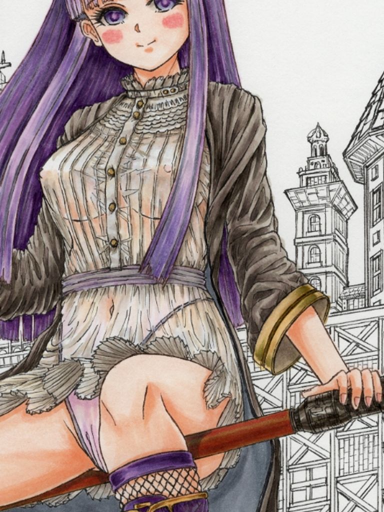 サンプル画像2:葬送のフリー〇ン、フリー〇ンとゲストキャラのイラスト。アナログのコピック系作品（フリー〇ン、アウ〇、フェル〇、ラビー〇＆カン〇）葬送のフリー〇ン、フリー〇ンとゲストキャラのイラスト。アナログのコピック系作品（フリー〇ン、アウ〇、フェル〇、ラビー〇＆カン〇）(さろめSS研究室) [d_724138]