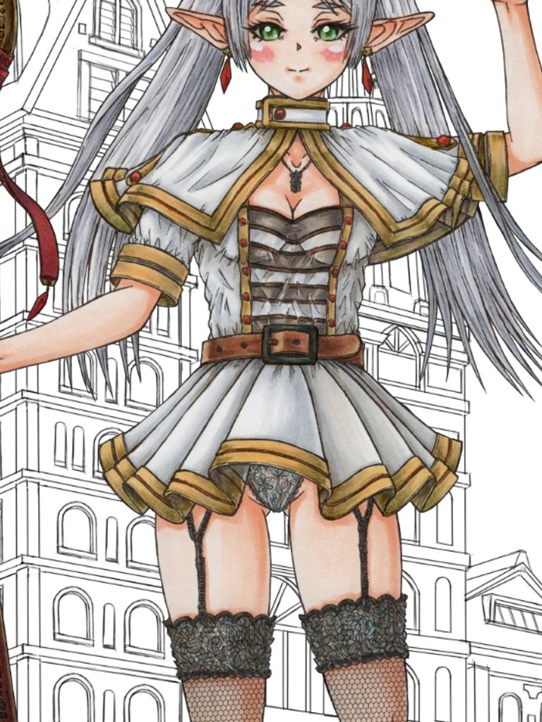 葬送のフリー〇ン、フリー〇ンとゲストキャラのイラスト。アナログのコピック系作品（フリー〇ン、アウ〇、フェル〇、ラビー〇＆カン〇）葬送のフリー〇ン、フリー〇ンとゲストキャラのイラスト。アナログのコピック系作品（フリー〇ン、アウ〇、フェル〇、ラビー〇＆カン〇） 画像3