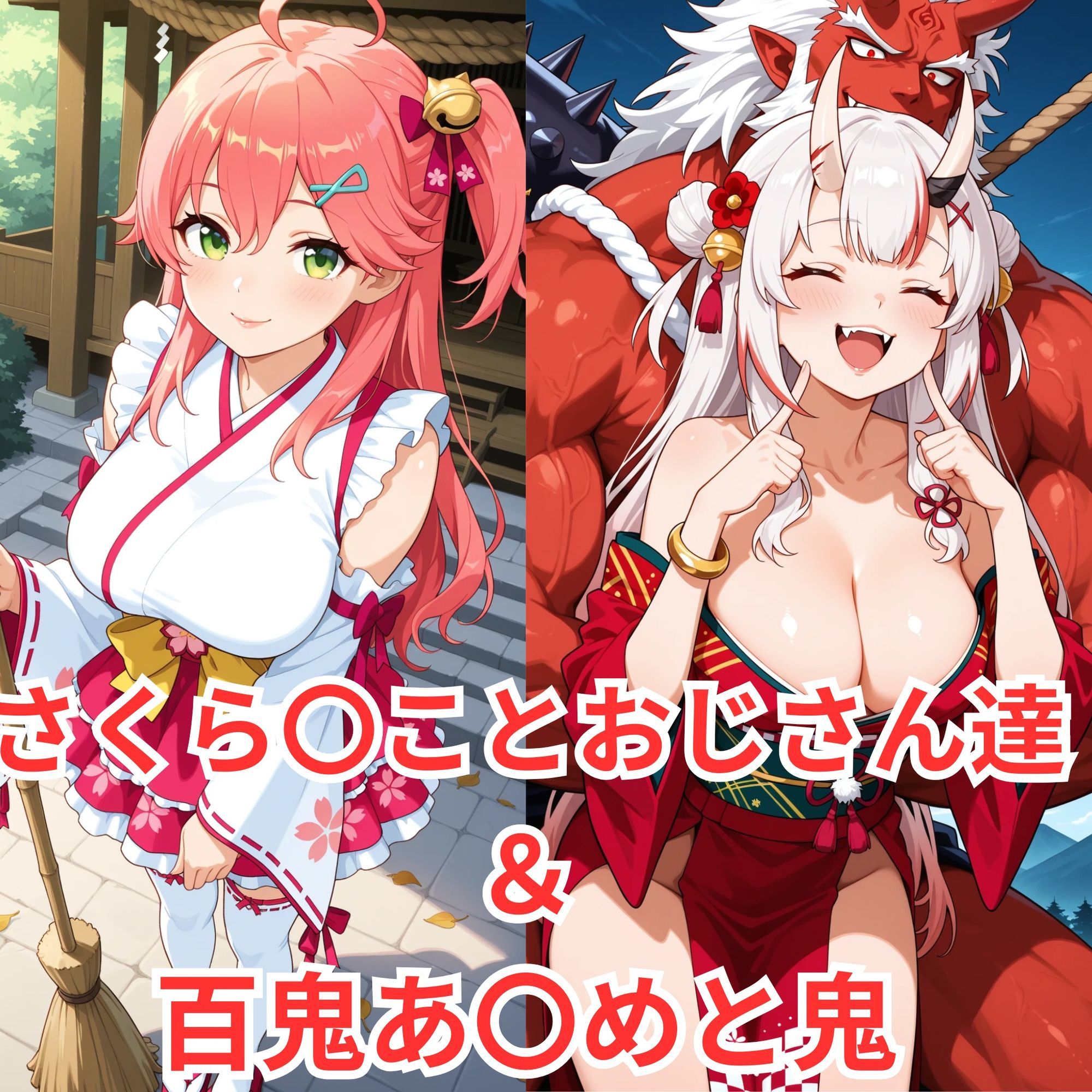 さくら〇こと神社裏のおじさん達&百鬼あ〇めと鬼 画像1