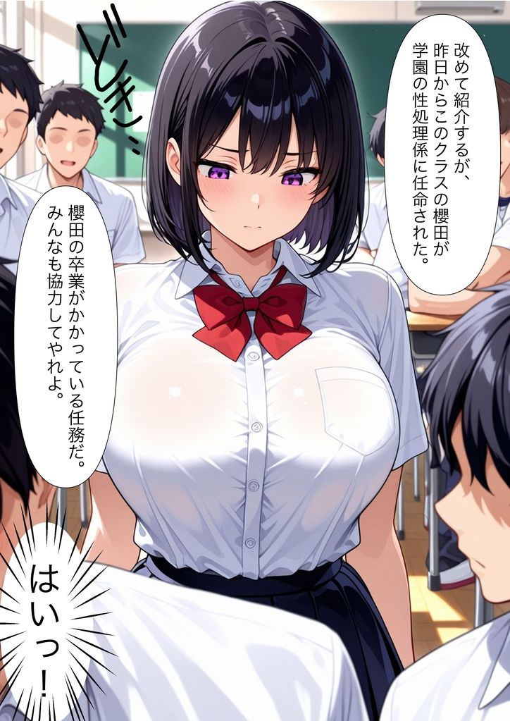 性処理係に強●任命された女子校生〜毎日ザーメンまみれの学園奉仕〜 サンプル6