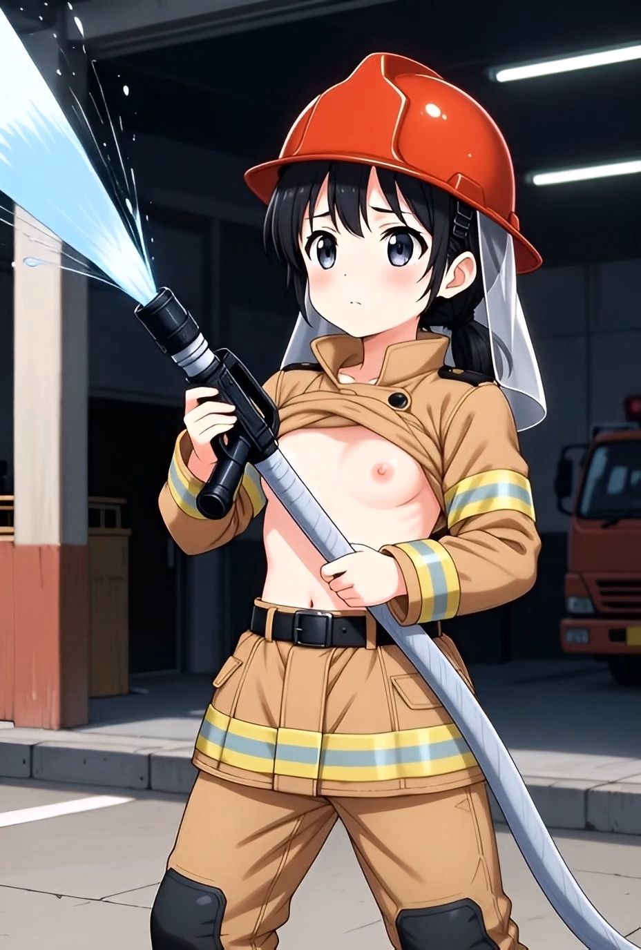 ちっぱい丸出し働く美少女たち♪vol.1～CA・教師・消防士・バーガー店員ほか～1