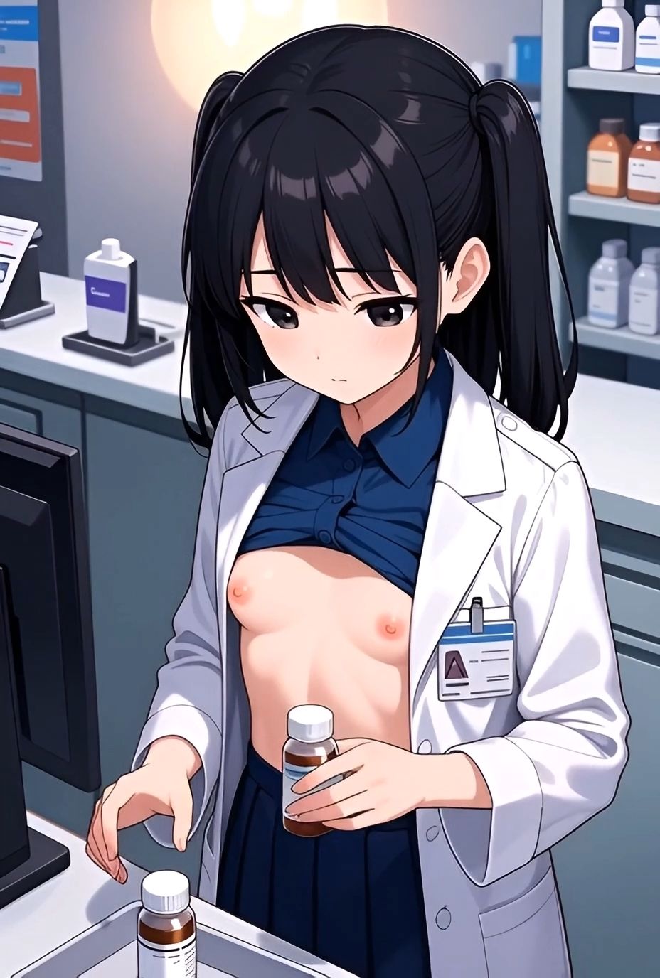 ちっぱい丸出し働く美少女たち♪vol.1～CA・教師・消防士・バーガー店員ほか～8