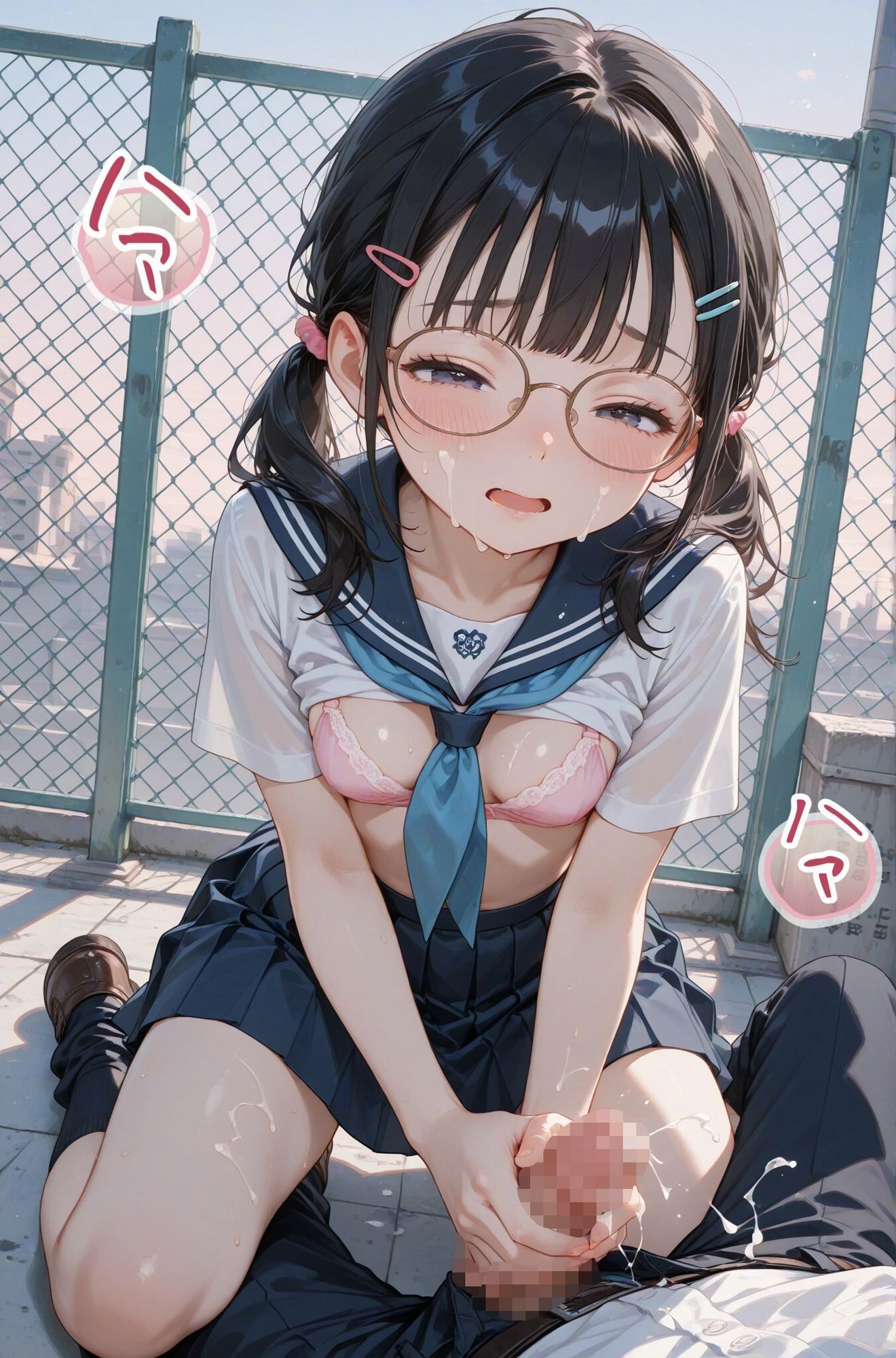 サンプル画像2:地味ハメ！地味可愛いあの子が俺専用オナホになった件。(まんま亭) [d_724744]