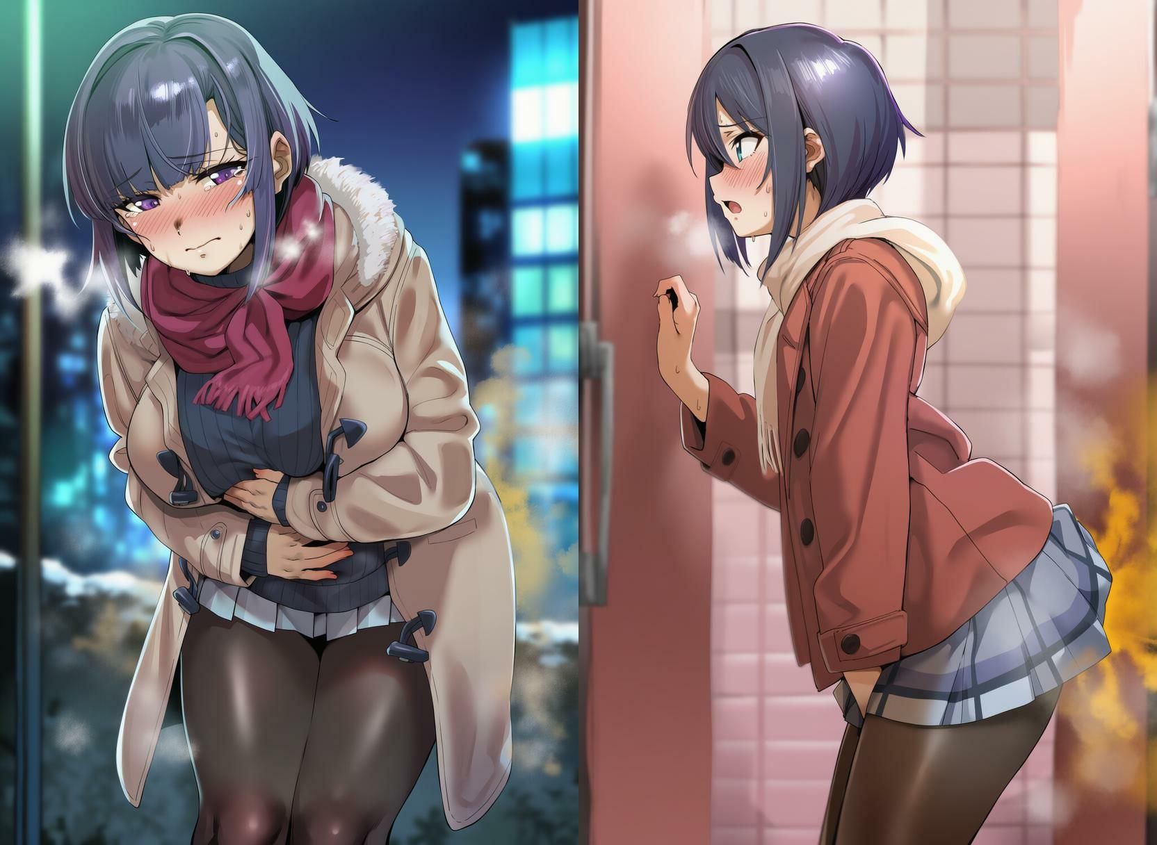 サンプル画像3:冬のスカトロCG集 -冬制服と巫女服- 360枚(スカトロ工房) [d_724791]