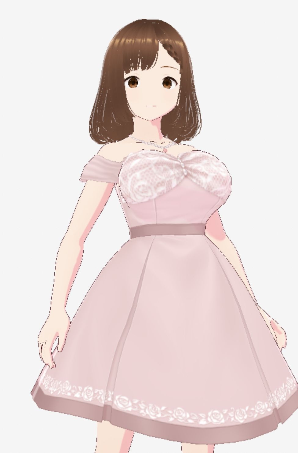 サンプル画像4:ベージュのワンピースを着たお姉さん（セリフなし  3DCGモデル  イラスト集）(シックススイートナイン) [d_725036]