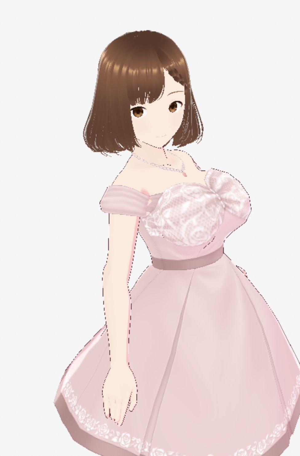 ベージュのワンピースを着たお姉さん（セリフなし  3DCGモデル  イラスト集） サンプル9