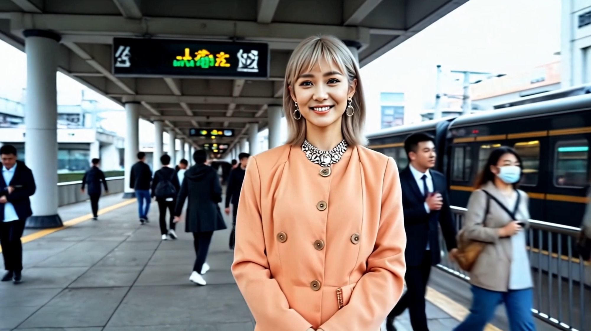 妄想09 電車の中は痴●だらけ 変態男の手 AI生成動画 サンプル2