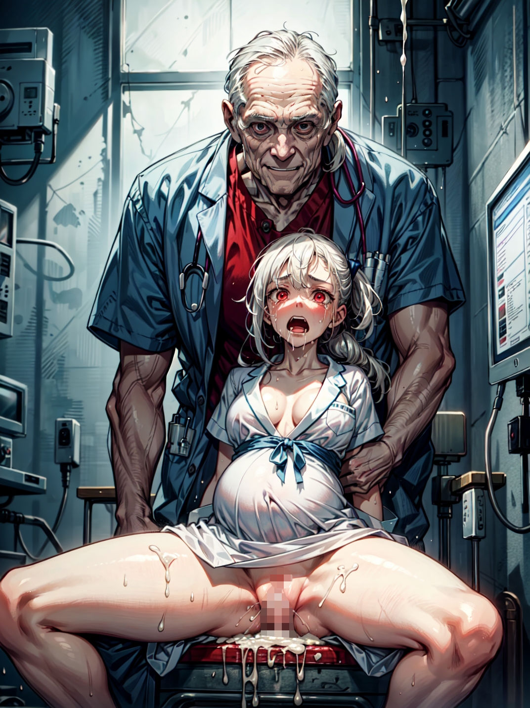 変態産婦人科医に何度も犯●れた巨乳妊婦 画像3