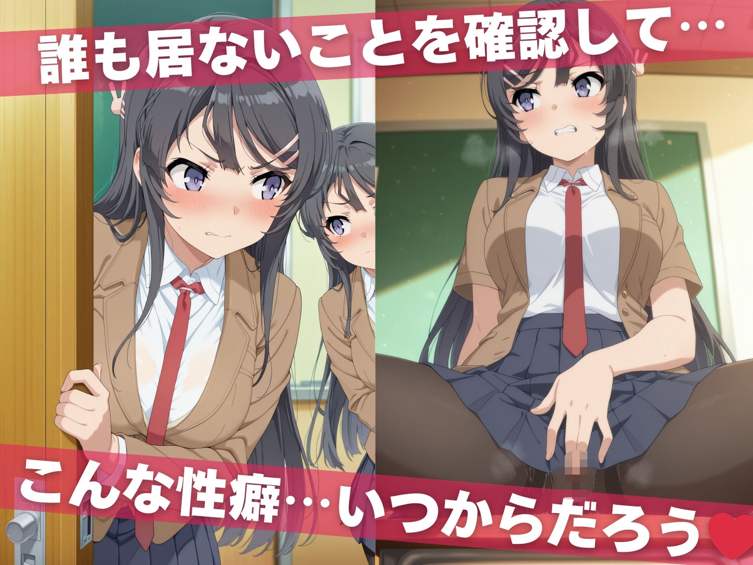 オナニー覗かれ、寝取られて  青春●タ野郎はバニーガール先輩の夢を見ない 〜 学校編 〜 サンプル2