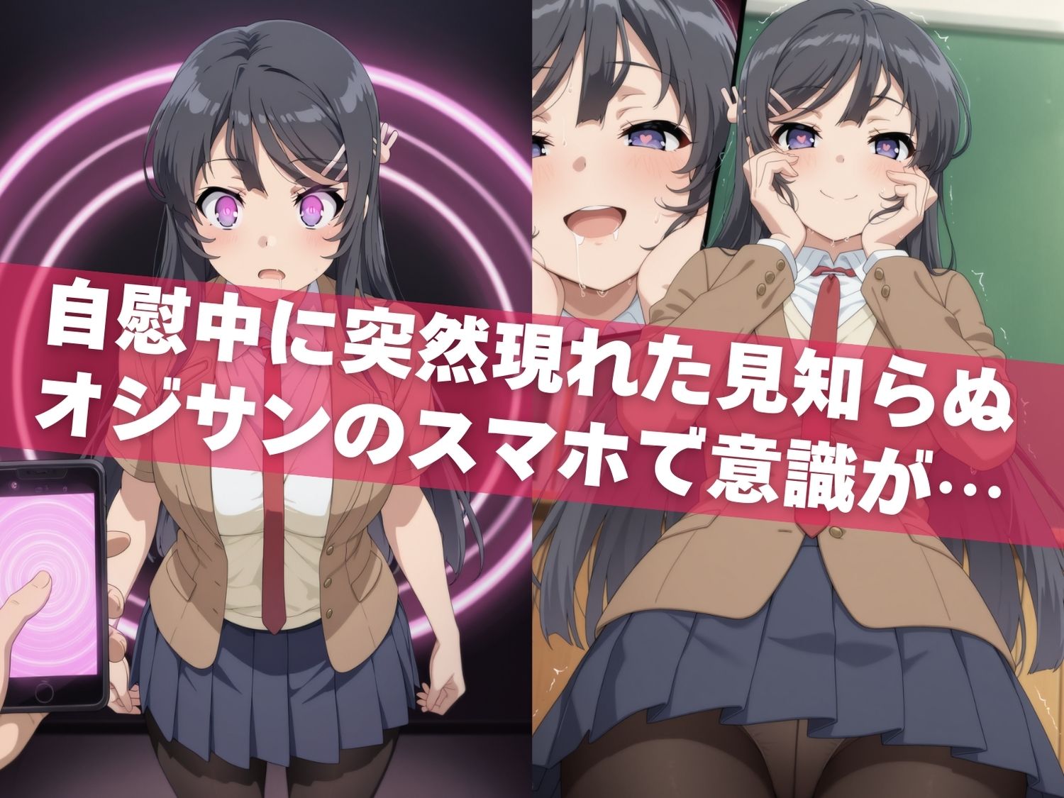 サンプル画像4:オナニー覗かれ、寝取られて  青春●タ野郎はバニーガール先輩の夢を見ない 〜 学校編 〜(らーめんぜん) [d_725164]