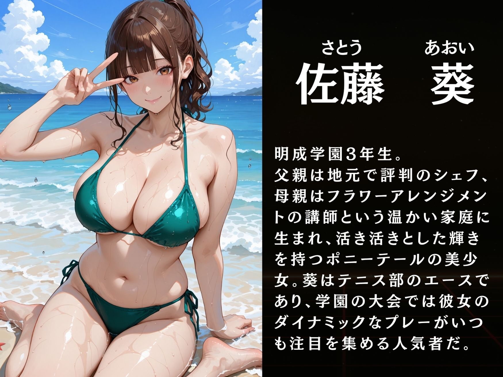 【無料エロ漫画】d_725207 瀬戸唯奈と佐藤葵の秘密〜ビーチ編(mapuememaru)