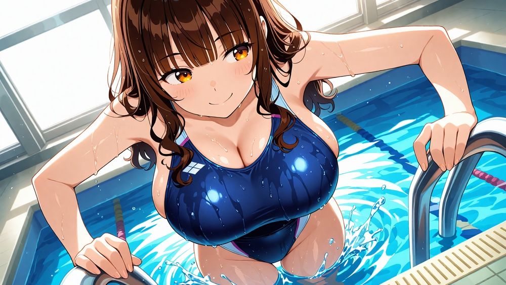 爆乳紫髪茶髪スイマーが顧問と秘密の孕ませ特訓【4K】【400枚収録】 画像3