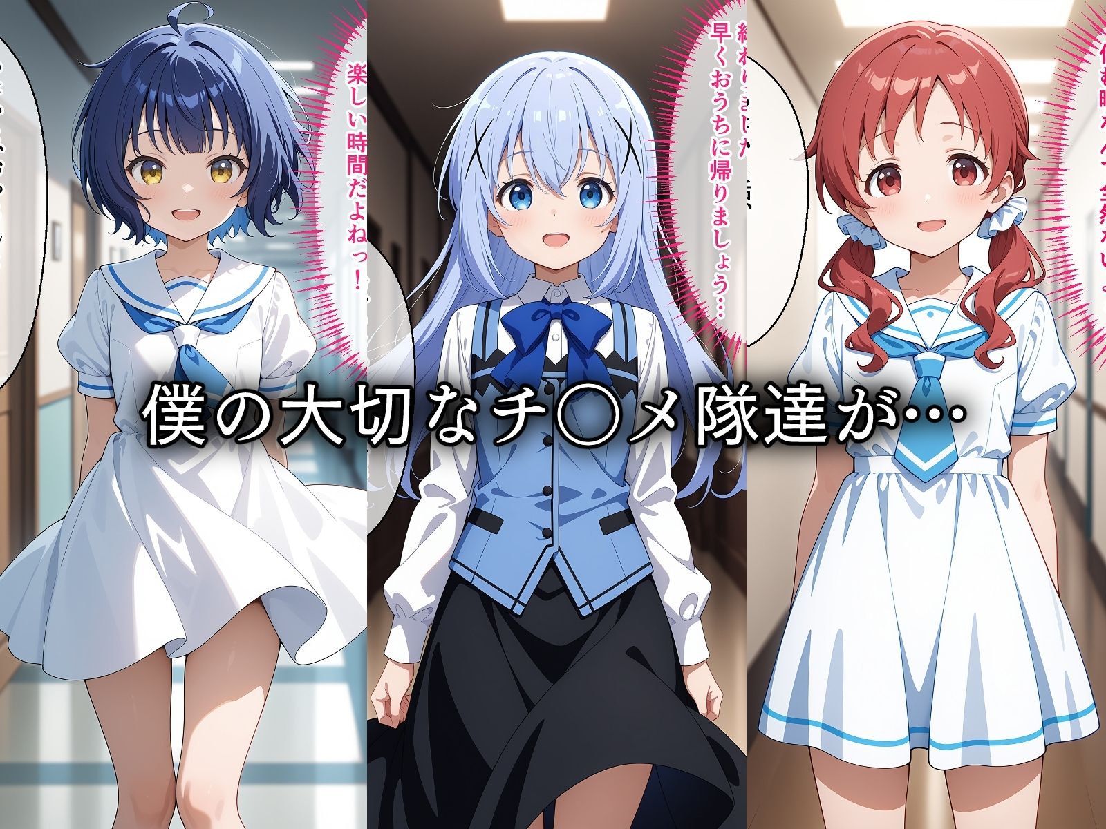 寝取られたチ〇メ隊たち～催〇アプリで種付け完了1