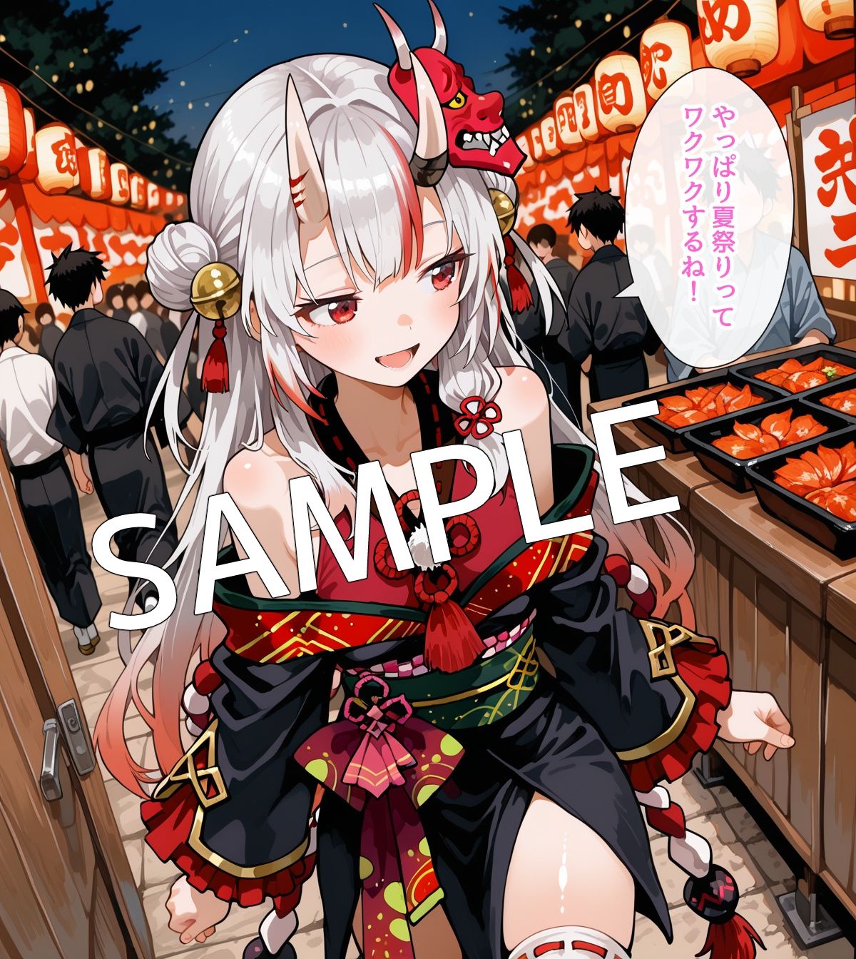 【セリフ付】百〇あやめとお祭りデート中にH 画像5