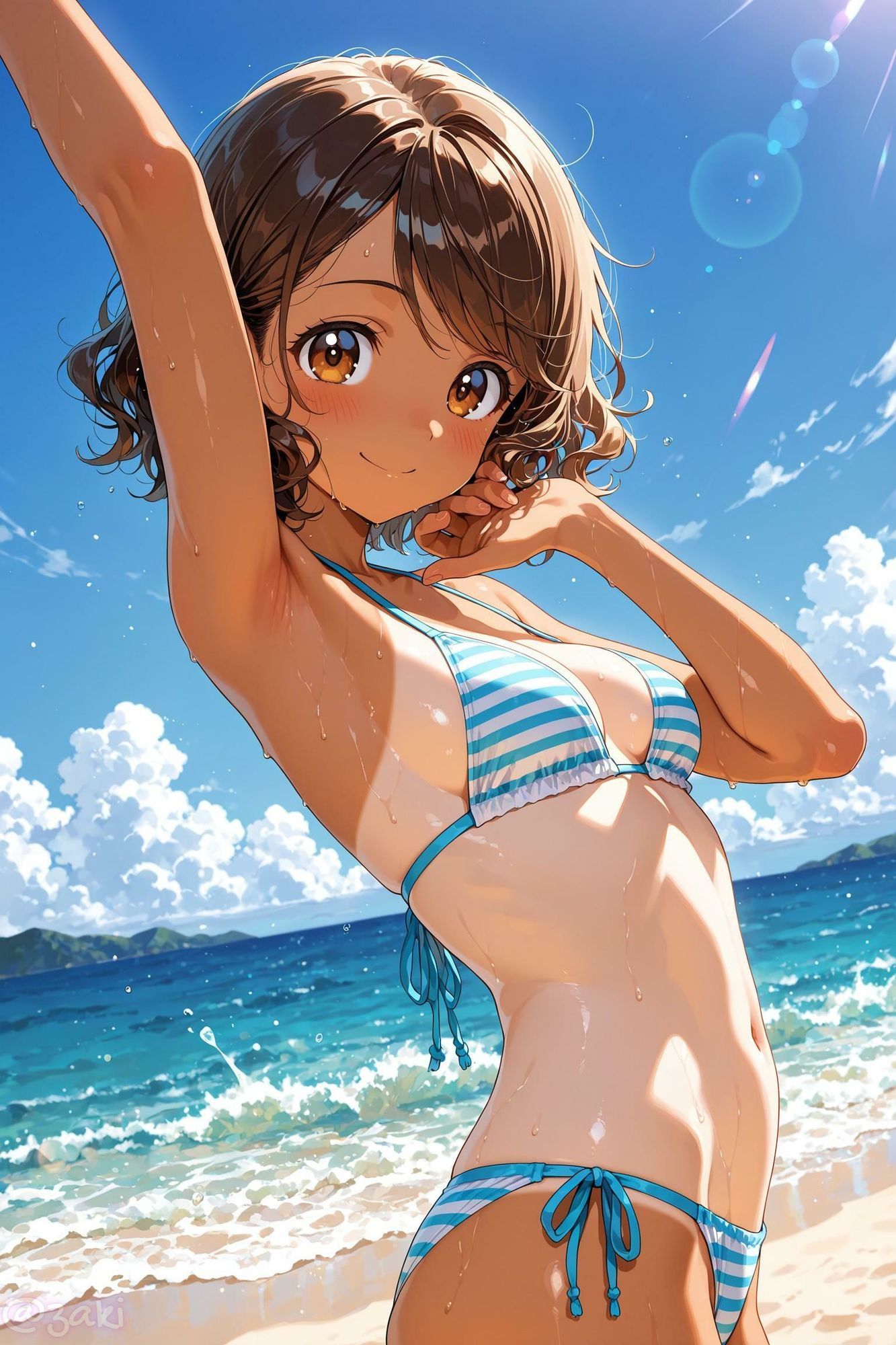 クラスメイトとビーチでイチャイチャ 2 サンプル画像 4