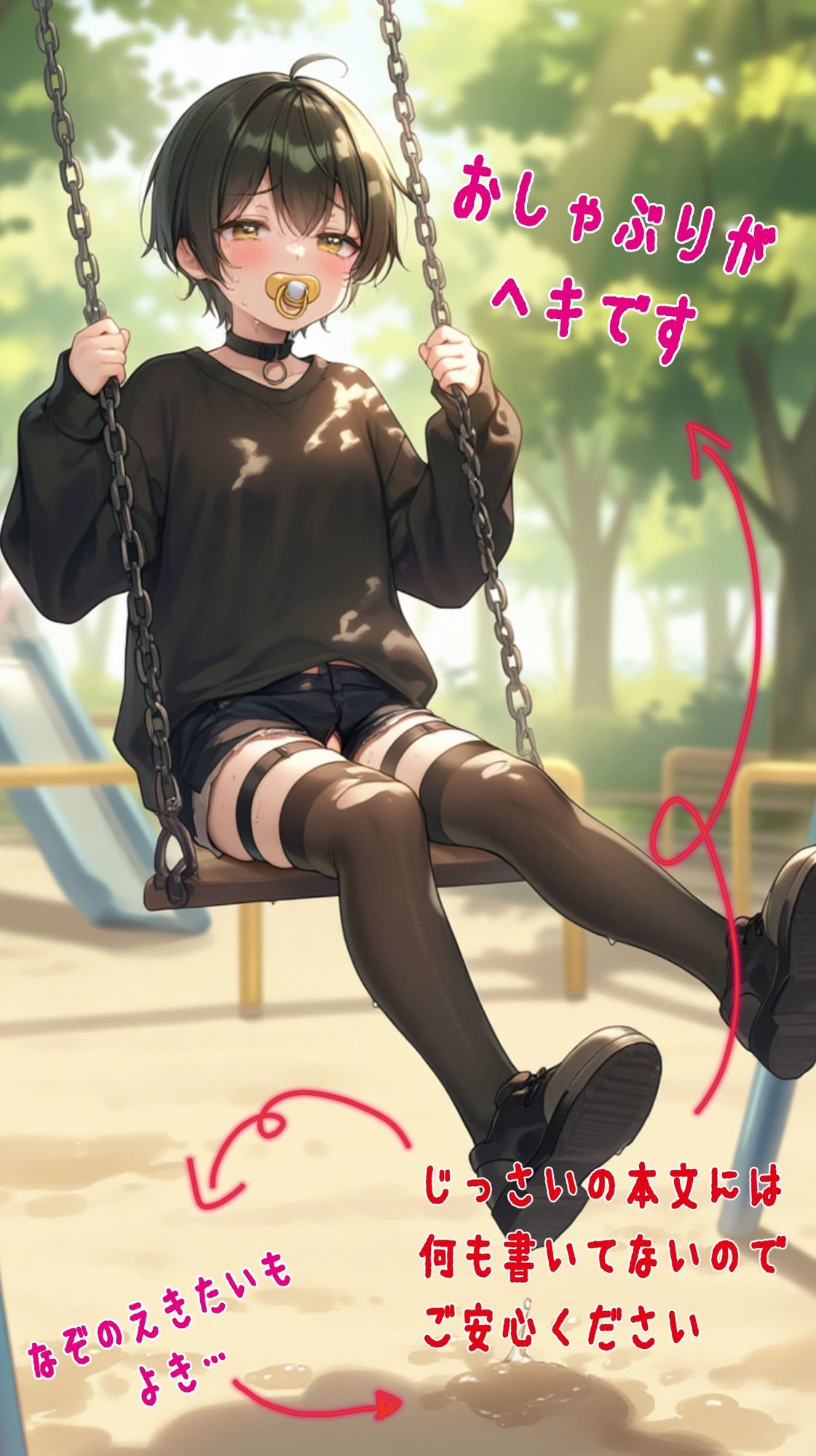 【アンソロジー風45枚】黒髪ボーイッシュなあの子と野外デート【ガーターベルト/太もも】 画像4