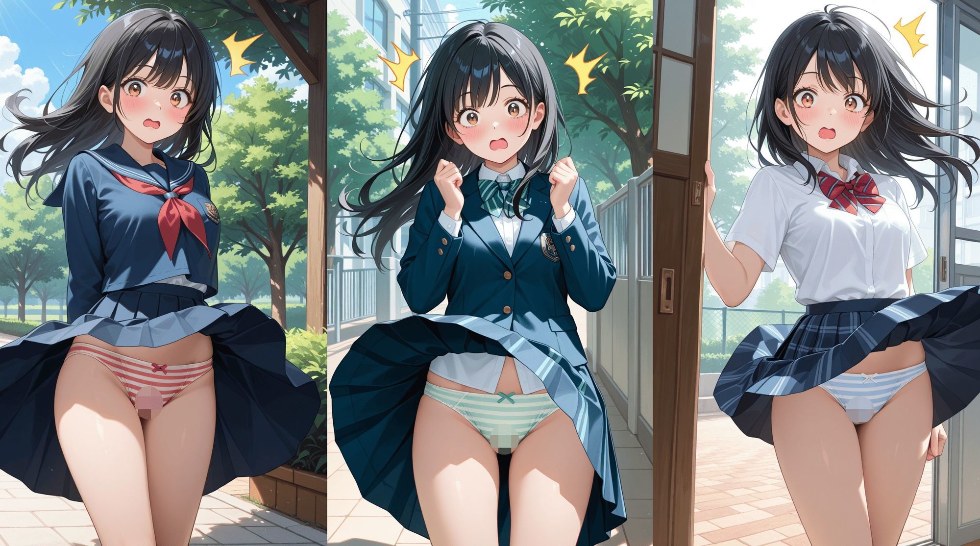 JK・J〇風でパンチラ 画像1