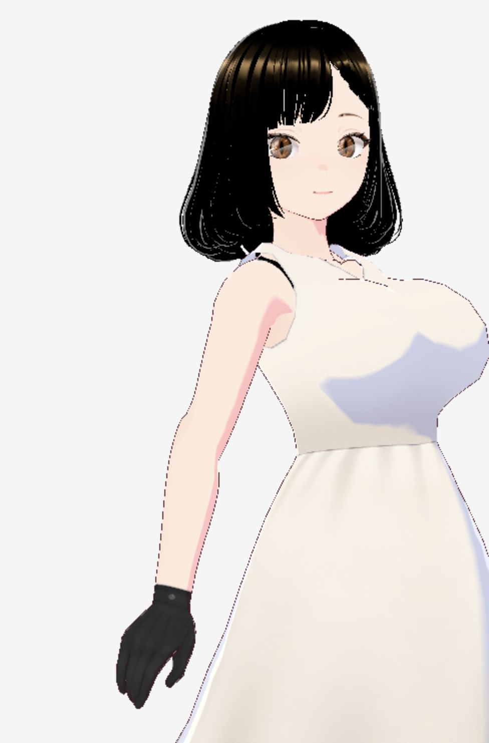 白ワンピースを着たお姉さん（セリフなし  3DCGモデル  イラスト集） 画像2