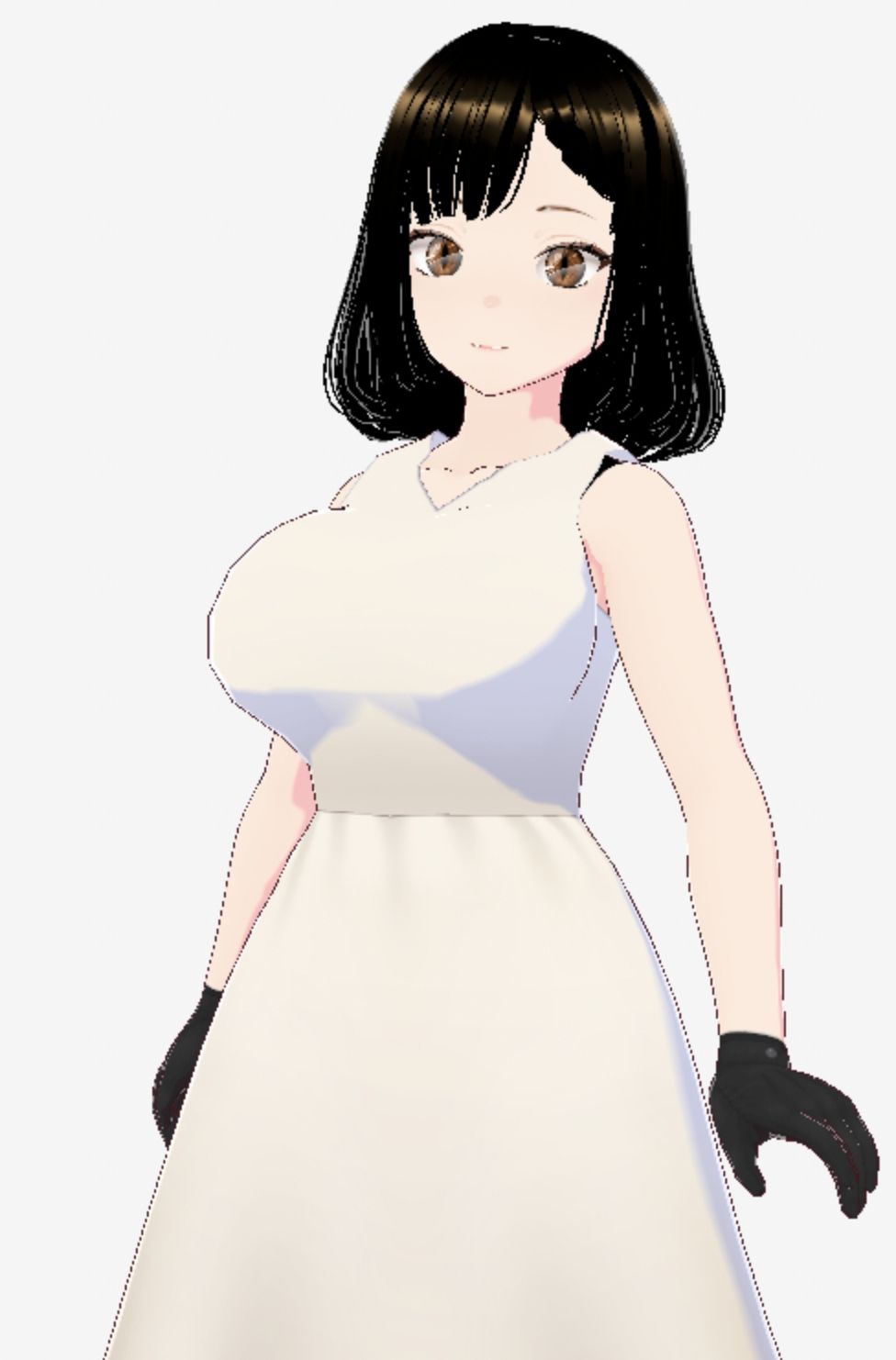 白ワンピースを着たお姉さん（セリフなし  3DCGモデル  イラスト集） 画像3