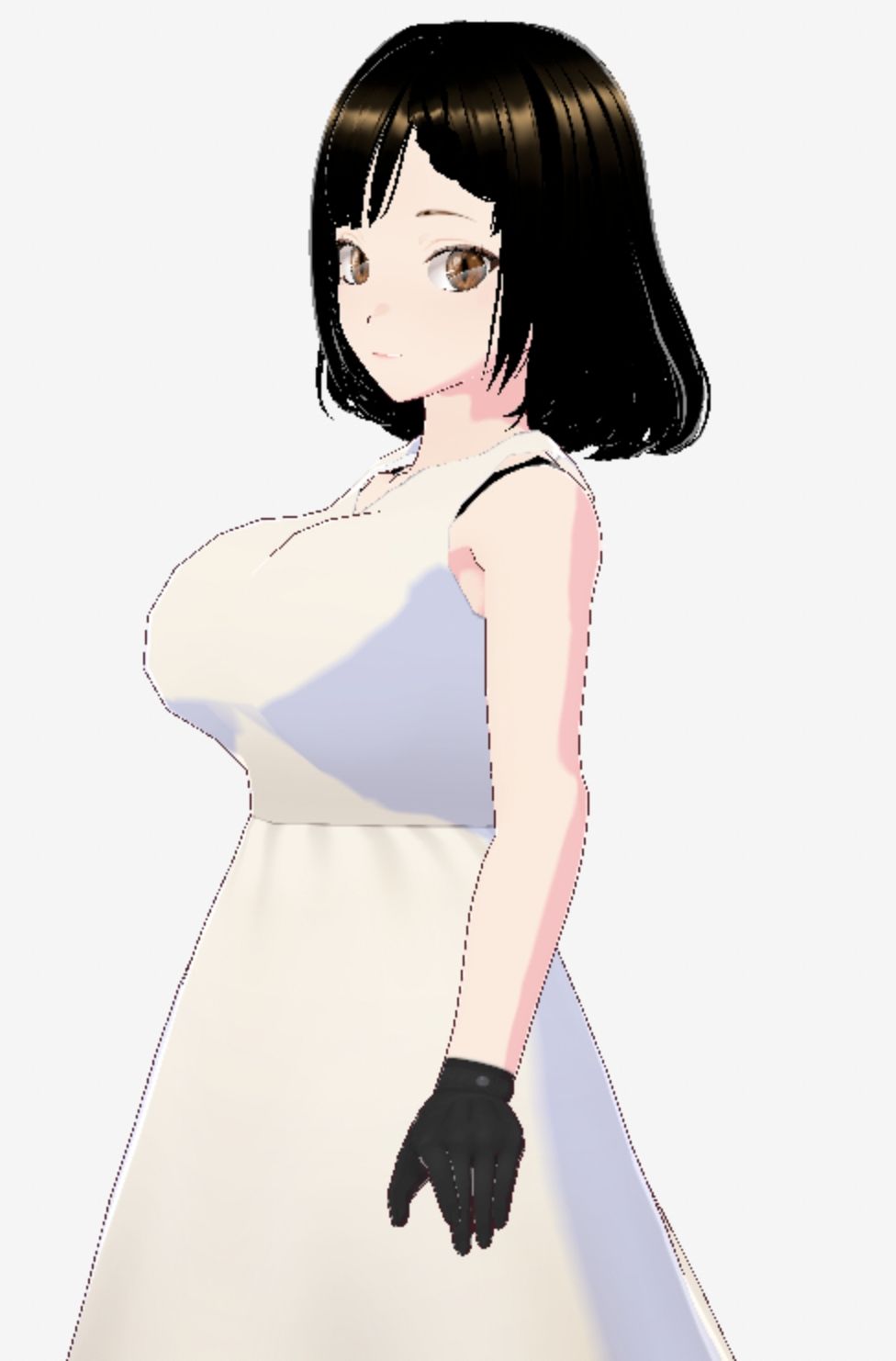 サンプル画像4:白ワンピースを着たお姉さん（セリフなし  3DCGモデル  イラスト集）(アンリアルパイヤン) [d_726740]