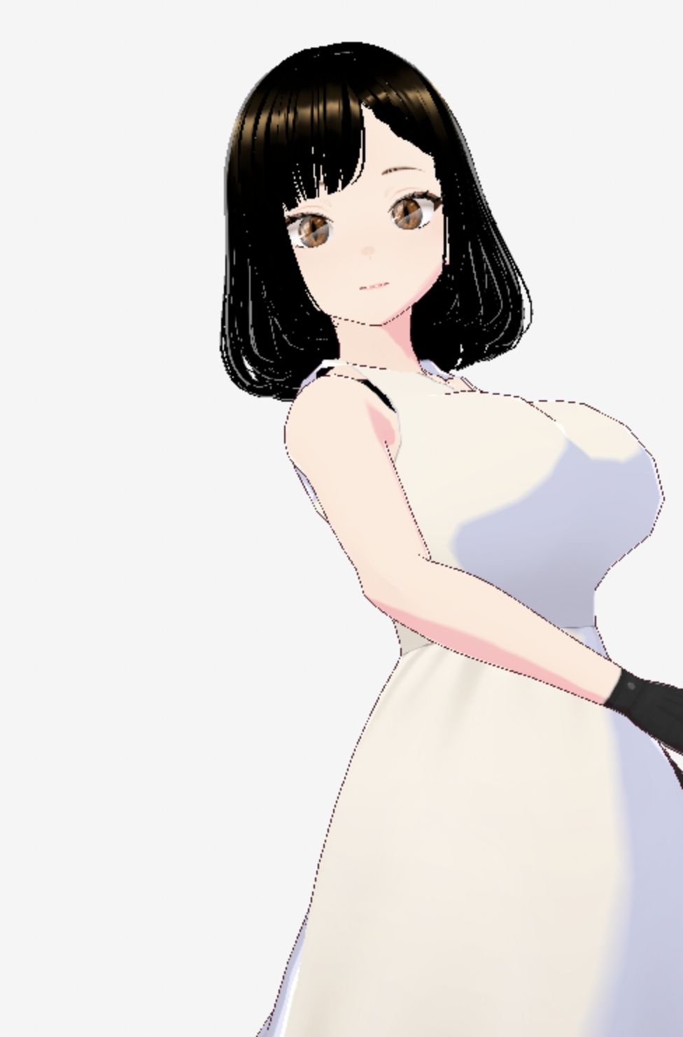 サンプル画像5:白ワンピースを着たお姉さん（セリフなし  3DCGモデル  イラスト集）(アンリアルパイヤン) [d_726740]