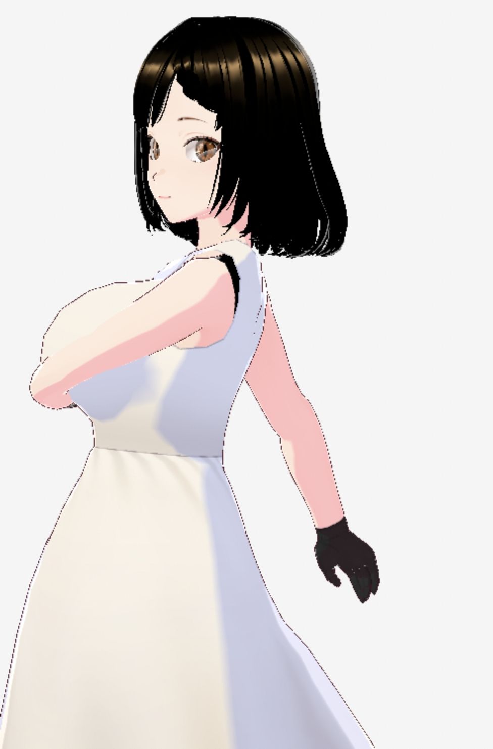 白ワンピースを着たお姉さん（セリフなし  3DCGモデル  イラスト集） 画像6