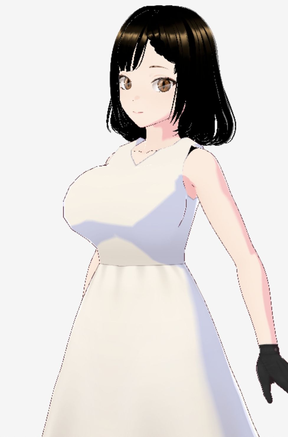 白ワンピースを着たお姉さん（セリフなし  3DCGモデル  イラスト集） 画像7