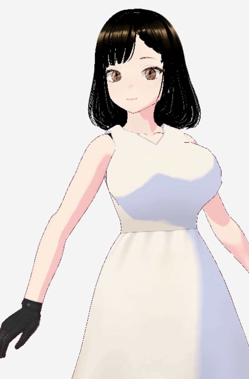 白ワンピースを着たお姉さん（セリフなし  3DCGモデル  イラスト集） 画像8