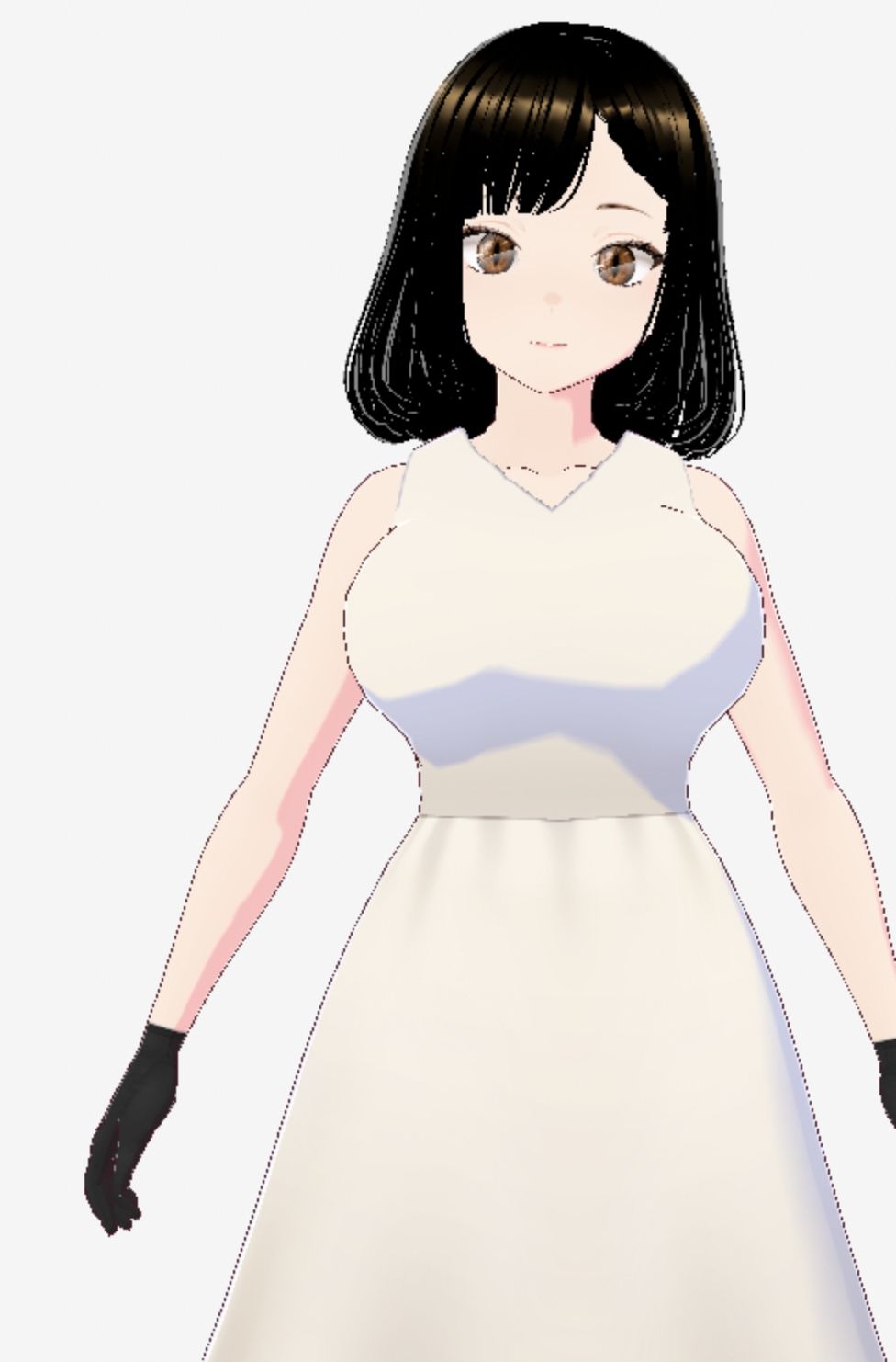 白ワンピースを着たお姉さん（セリフなし  3DCGモデル  イラスト集） 画像10