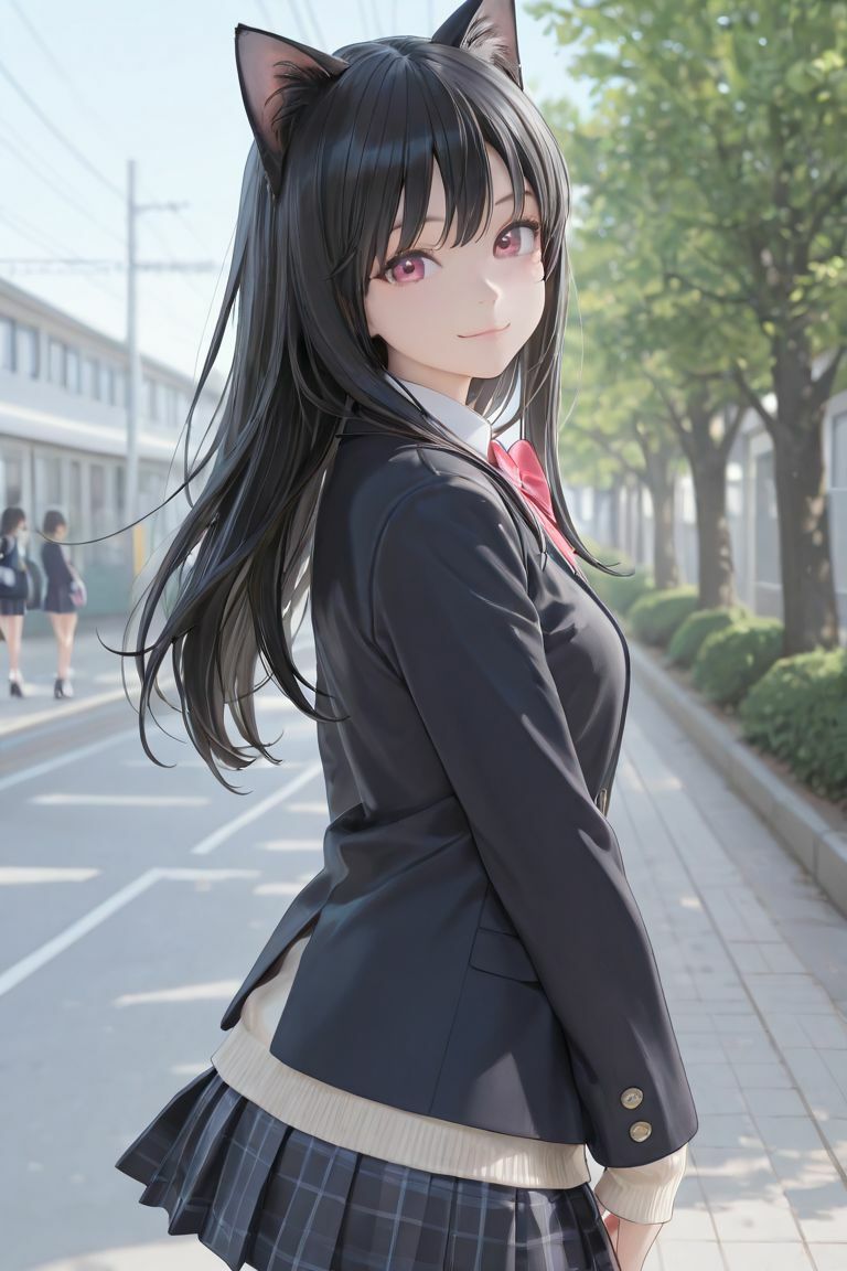 猫耳JKの通学路 画像1