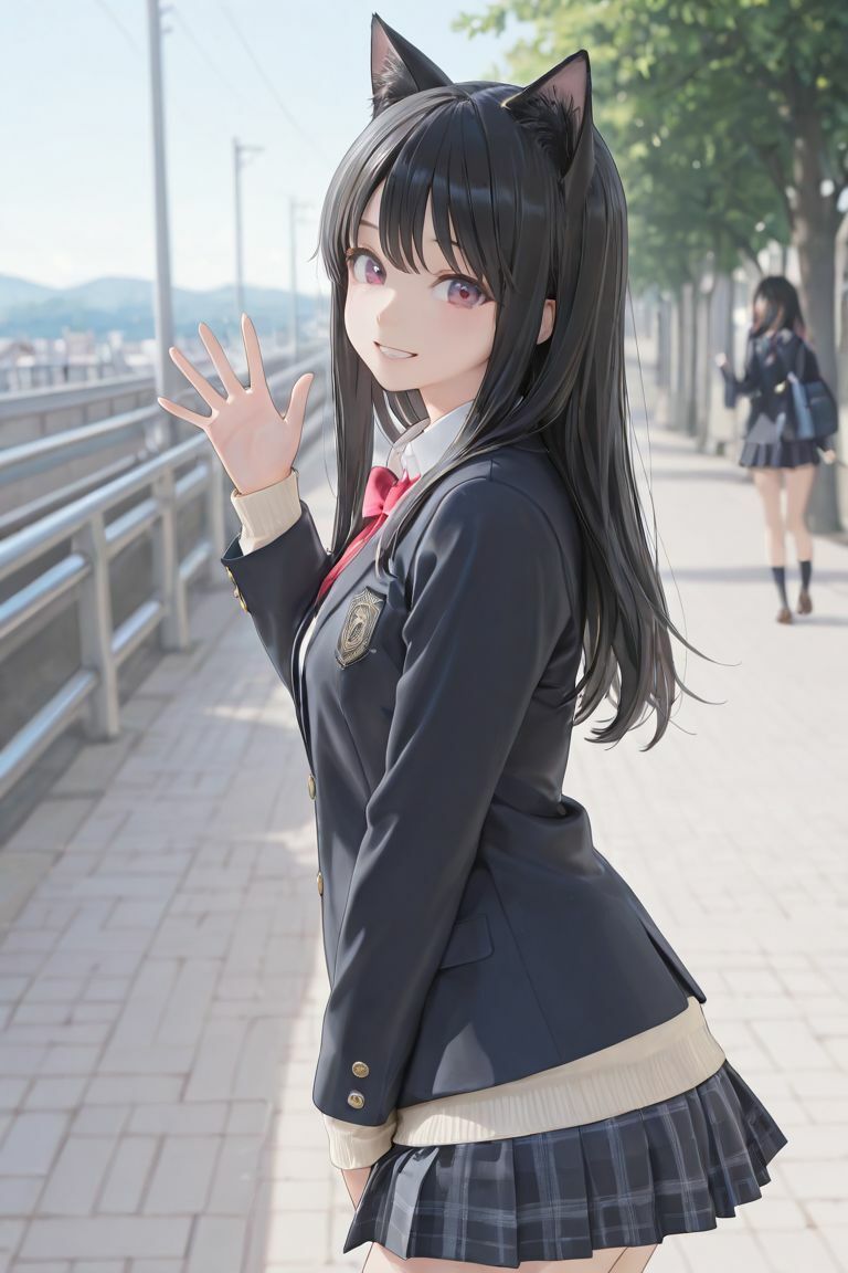 猫耳JKの通学路 画像3