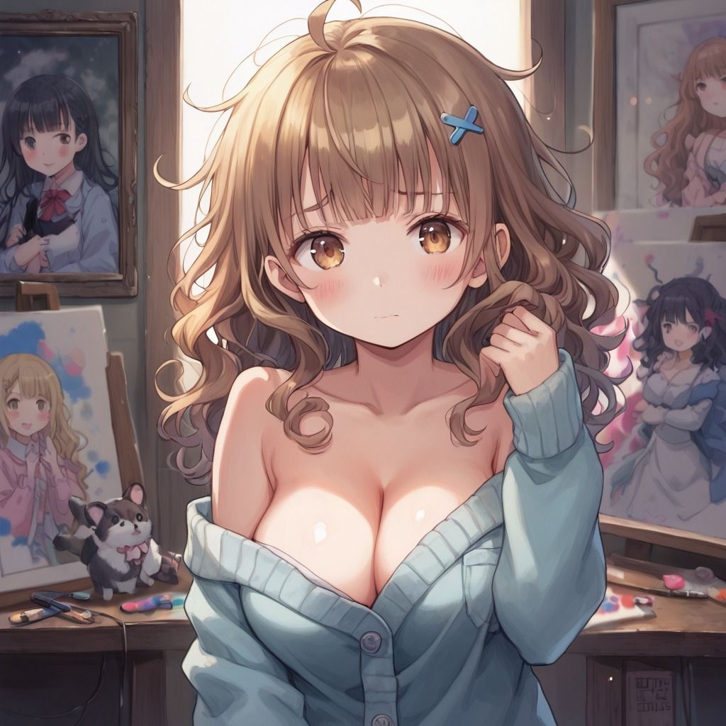 【導入肉声動画ボイス有】空腹の貧乏絵師みことの必死なおねだり〜パン代のために恥ずかしい格好しちゃうかも〜 画像1