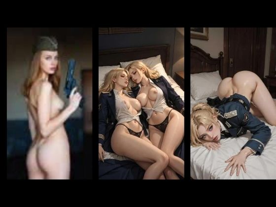 ショート動画集 金髪白人軍服女性ぬぎぬぎもみもみ銃乱射動画（310本＋α）