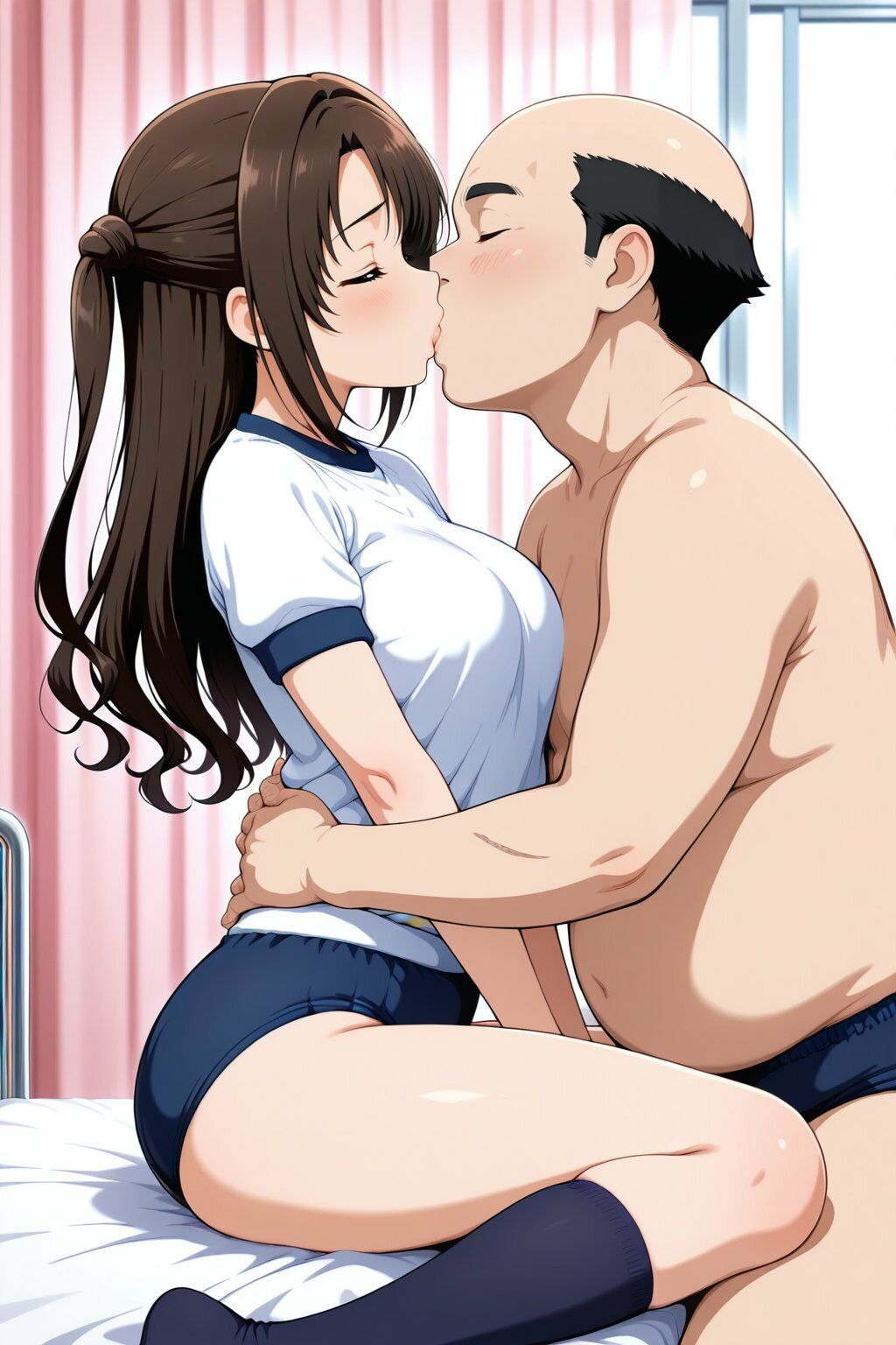 島村●月  ブルマでキモおじ強●性指導 画像3