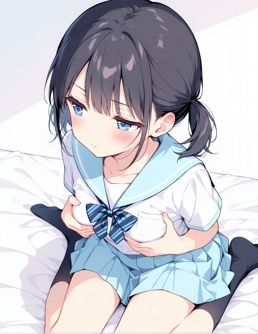 『黒髪ちゃんと、青春えっち。』-初めてのひとりえっち…我慢できなくなっちゃった夜-【貧乳・ちっぱい】