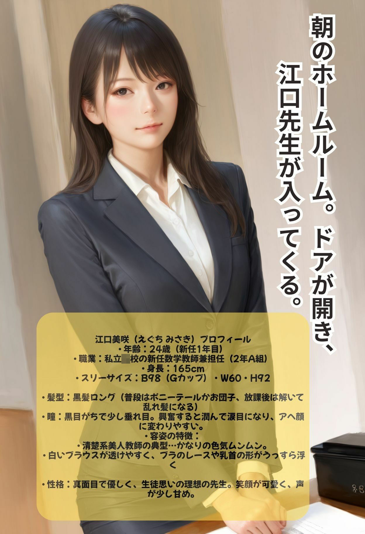 新人美人教師 僕は先生のオナニーを見てしまった そこから始まる先生と僕の学生生活 画像1