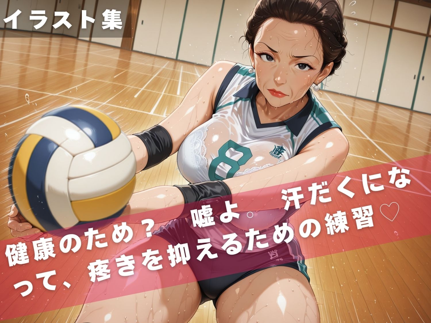 汗だく熟女のコーチ狩り。体育館倉庫でフェラパイ地獄 〜汗と精液の残り香〜 画像2