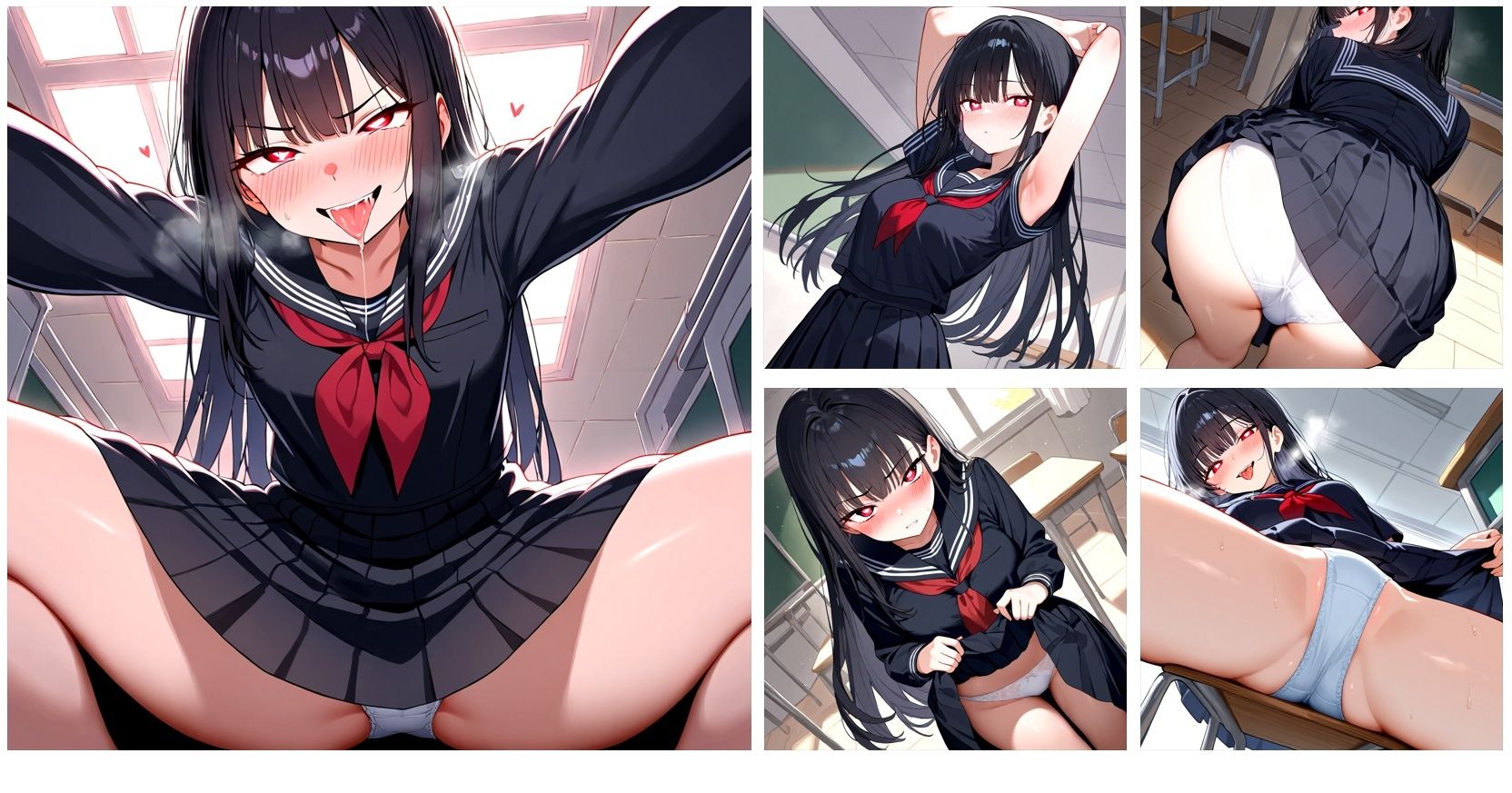 等価交換？パンツを見せる代わりにち●ちんしゃぶらせてもらうCG集 画像7