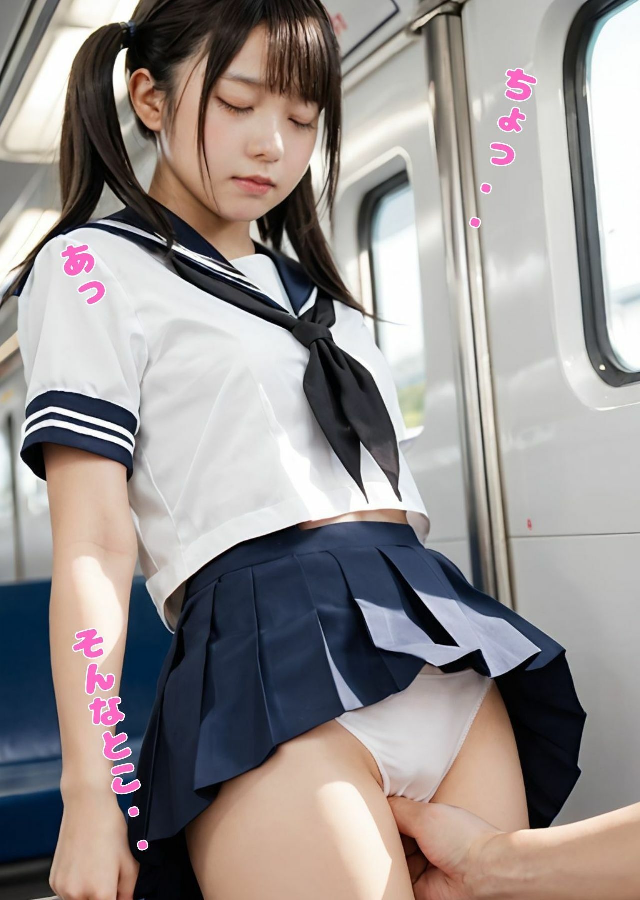 痴●に逝かされ発情してしまった日焼けっ娘 画像1