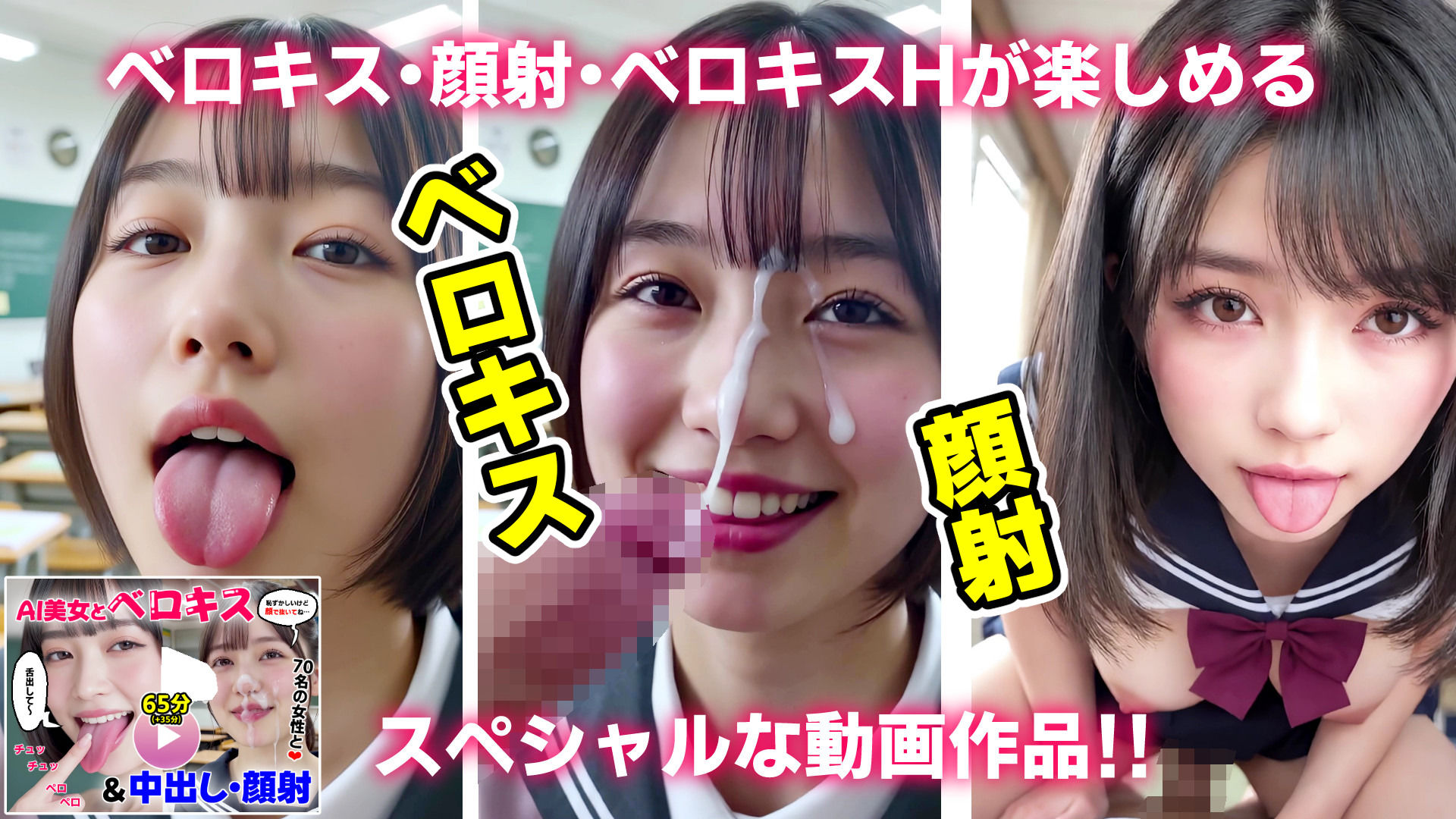 【動画＋写真集】女子校生7作品セット 4時間46分833枚 〜ベロキス顔射おしっこ種付けプレス〜 画像7