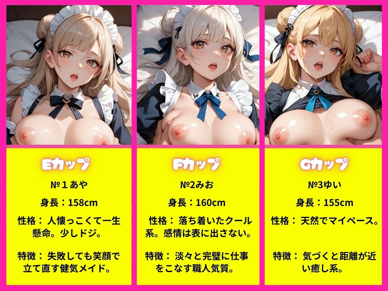 【アニメ動画No.004  縦向きバージョン】もみもみメイド学園の12人巨乳メイドたちがもんでもんで揉まれまくる、ダイナミックな胸もみ！メイド巨乳組もみもみ総選挙！ 画像3