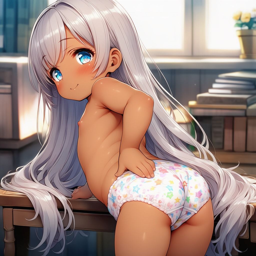 褐色少女達がほぼパンツのみのイラスト サンプル画像 2