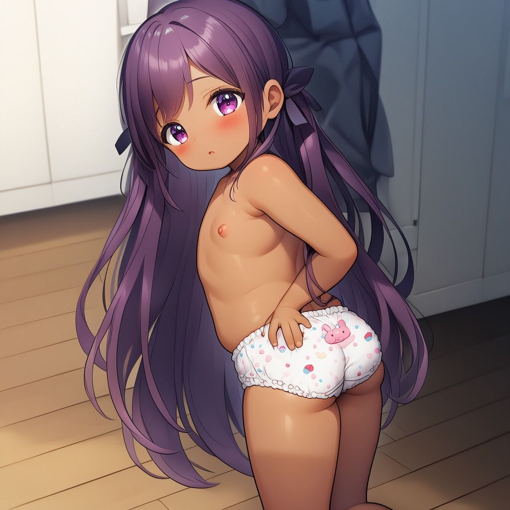 褐色少女達がほぼパンツのみのイラスト サンプル画像 4