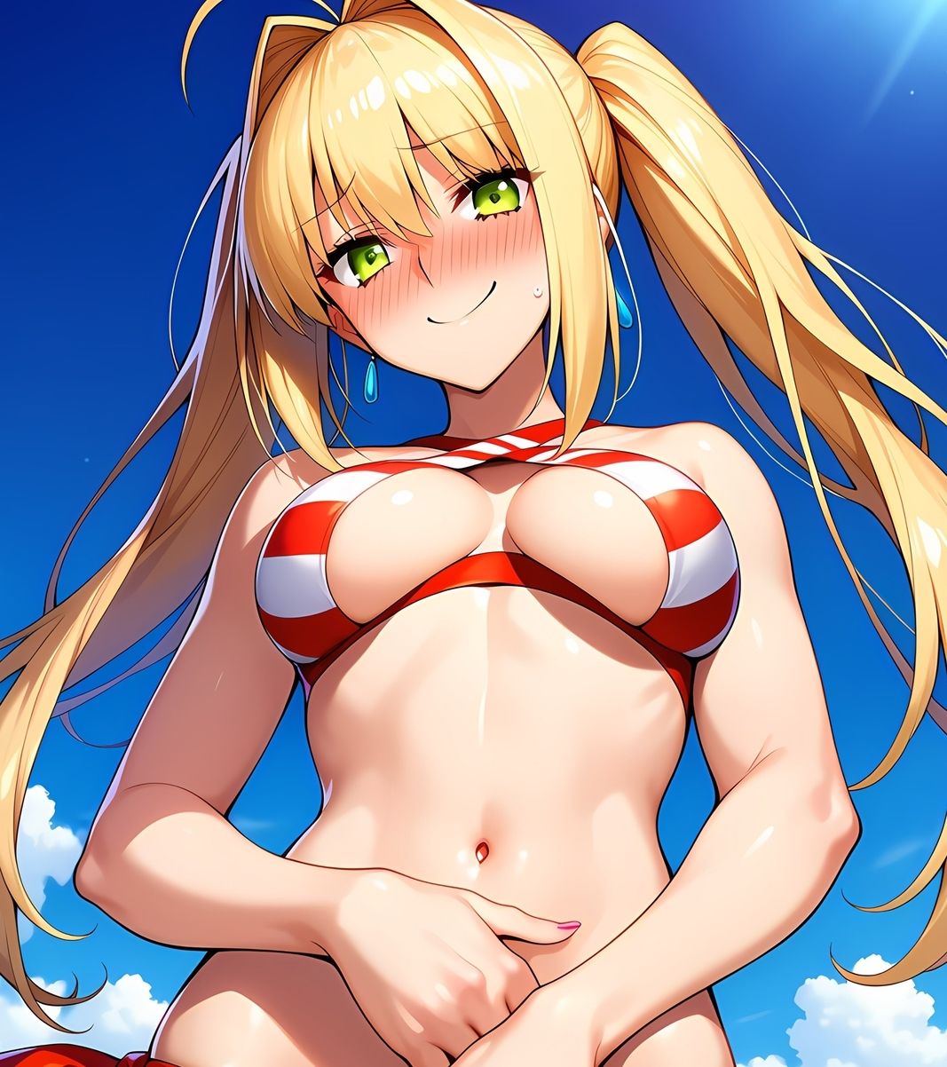 水着ネロちゃんのえっちなAIイラスト集 画像1